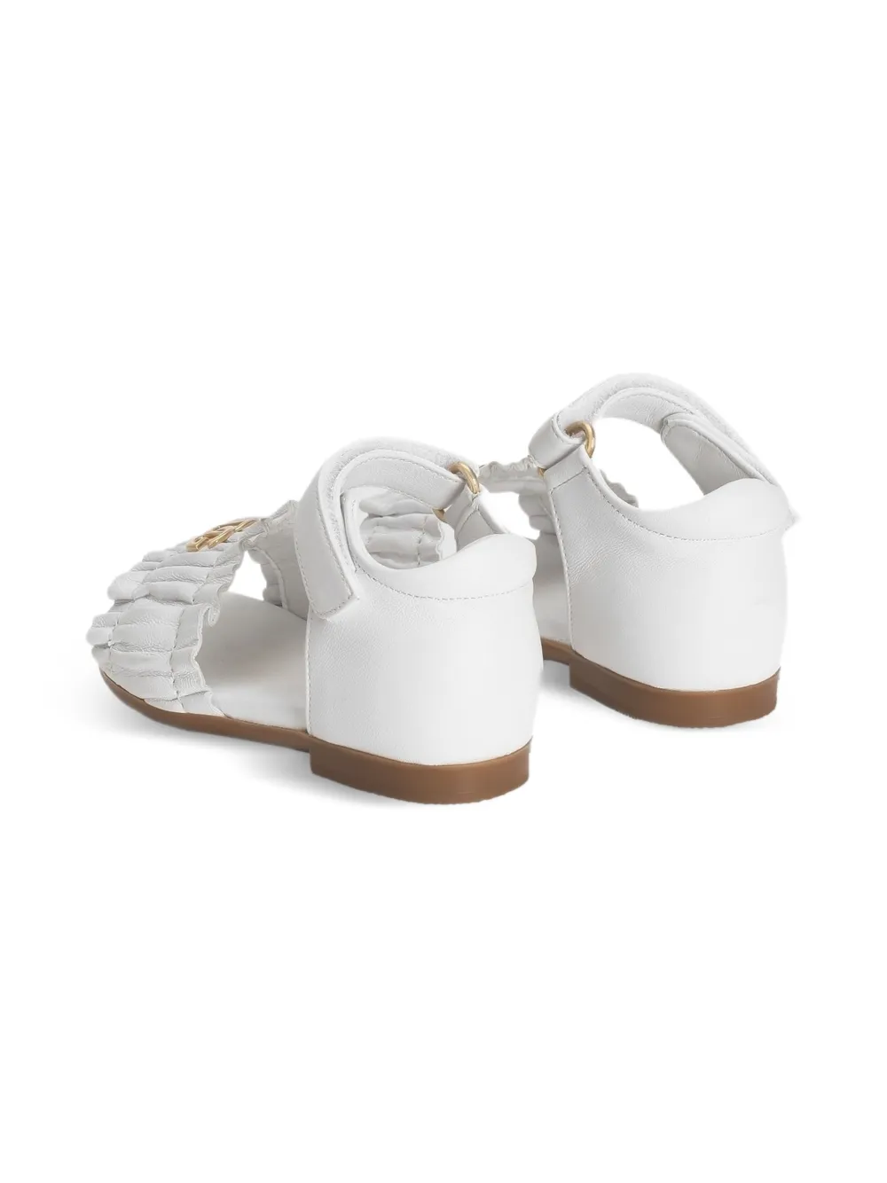 Dolce & Gabbana Kids Gelaagde sandalen met logo Wit
