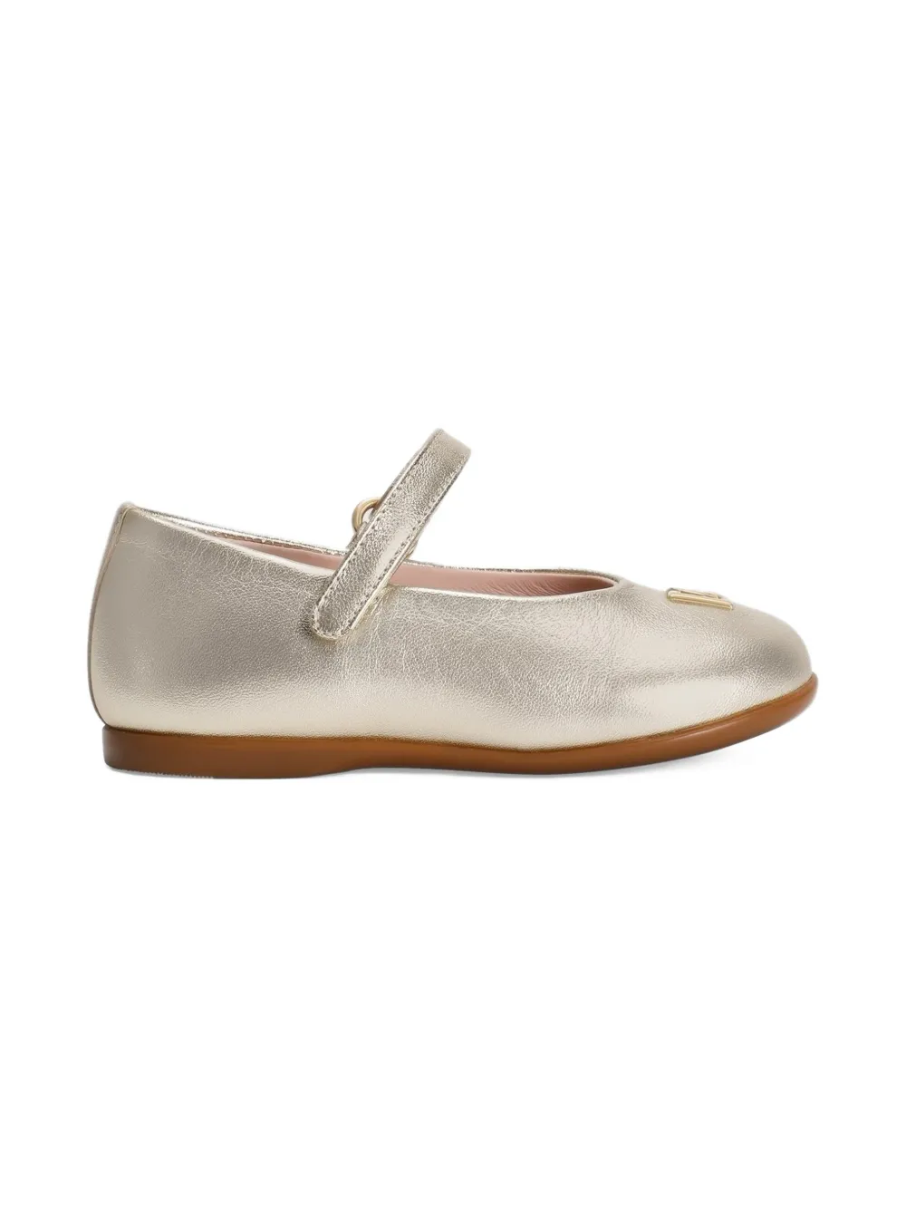 Dolce & Gabbana Kids Ballerina's met logoplakkaat Goud