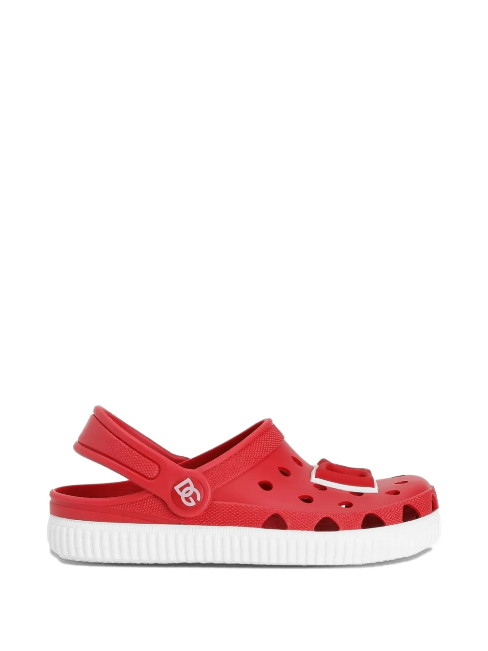 Dolce & Gabbana Kids logo appliqu&eacute; sandals - Rood
