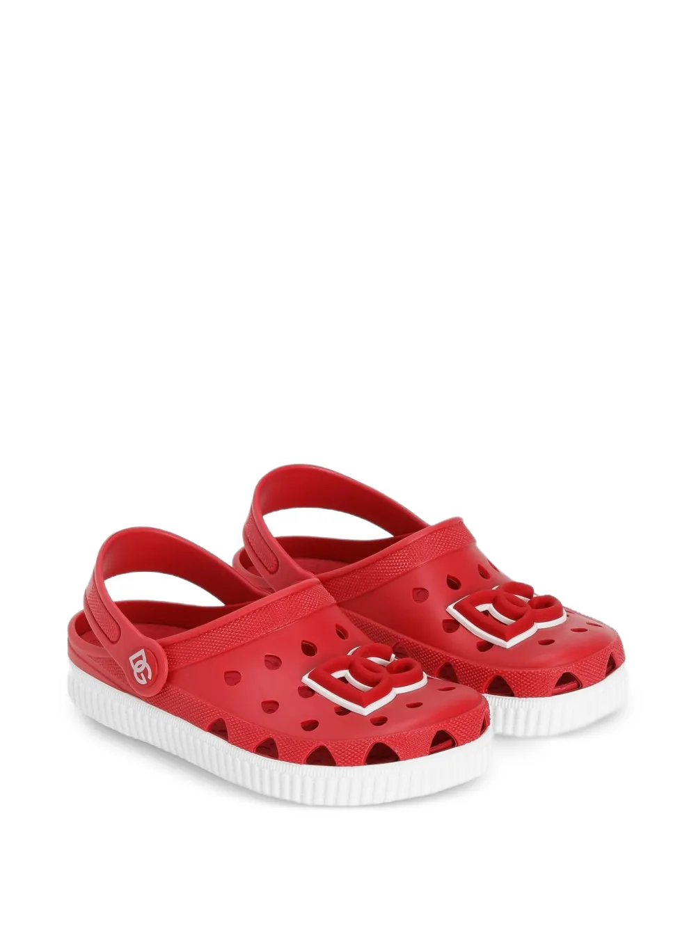 Dolce & Gabbana Kids Sandalen met logo-applicatie Rood
