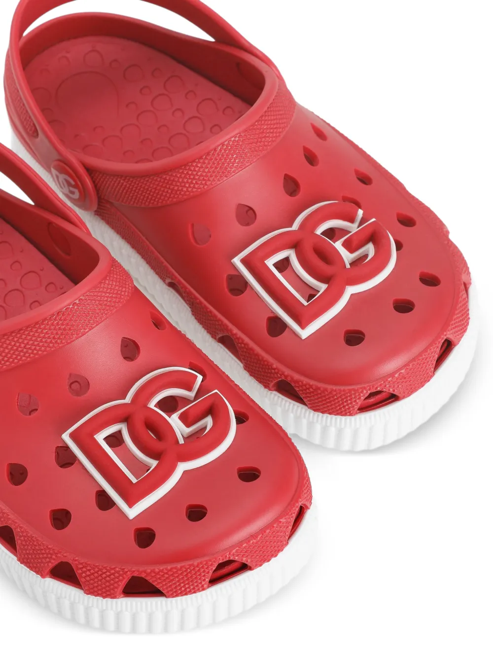 Dolce & Gabbana Kids Sandalen met logo-applicatie Rood