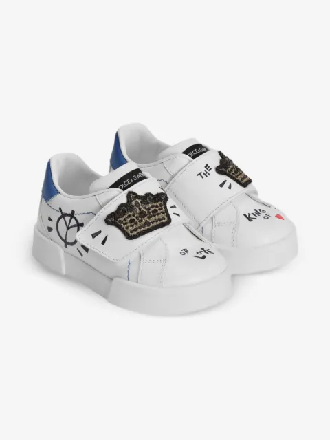 Dolce & Gabbana Kids appliqué-strap sneakers