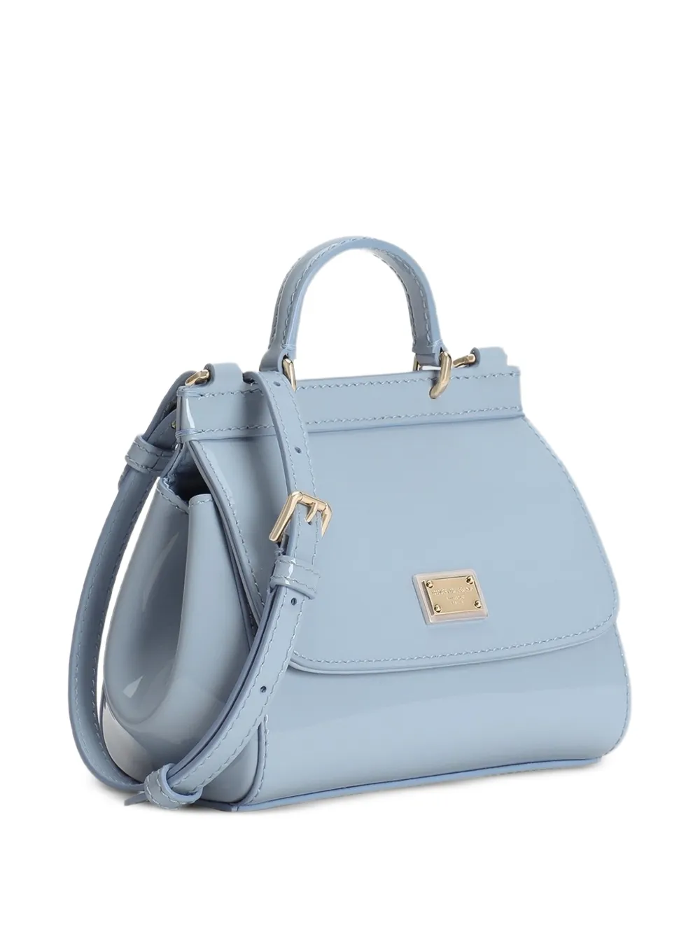 Dolce & Gabbana Kids Shopper met logoplakkaat Blauw