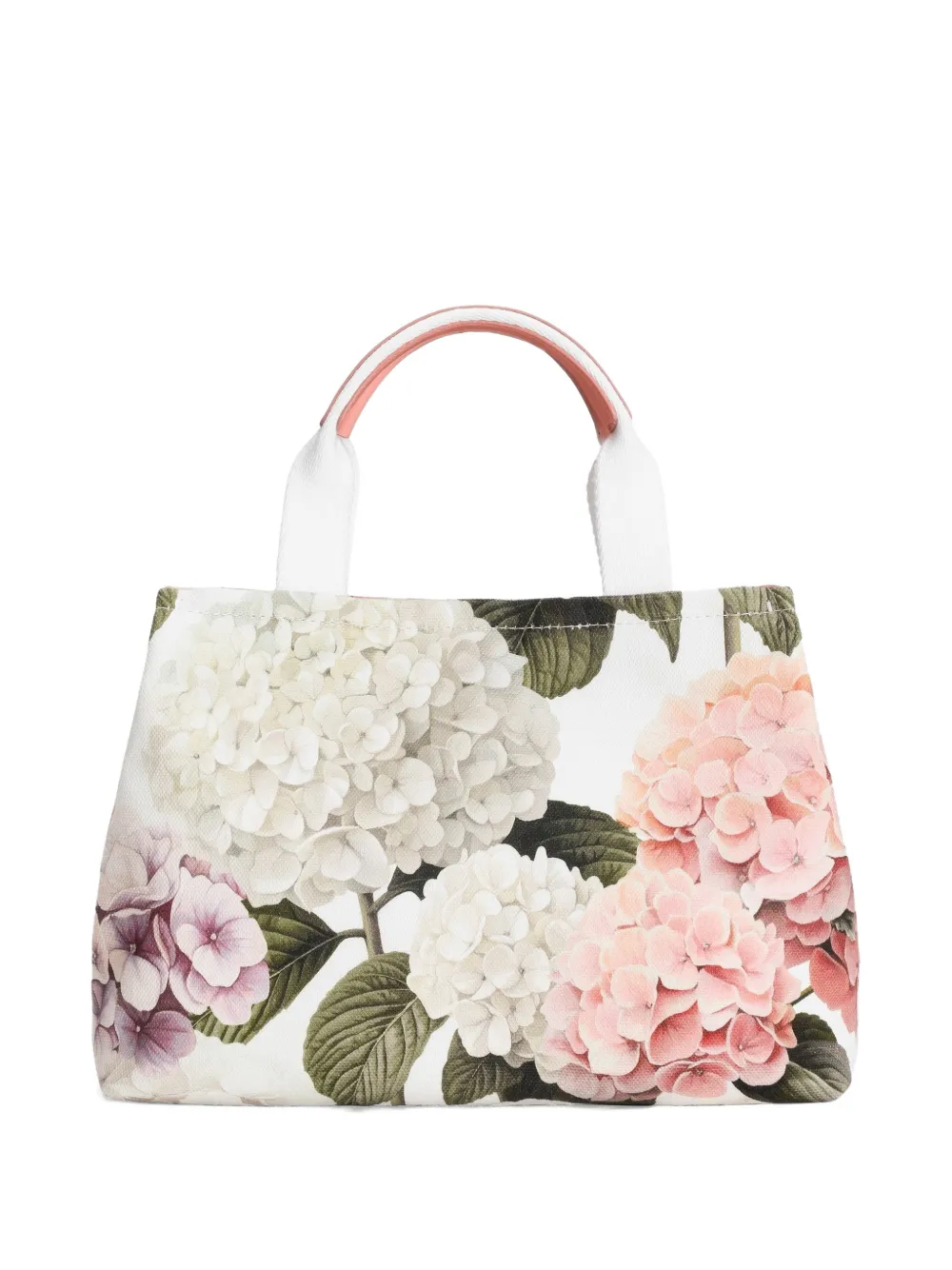 Hydrangeas-Print Canvas Shopping Bag
