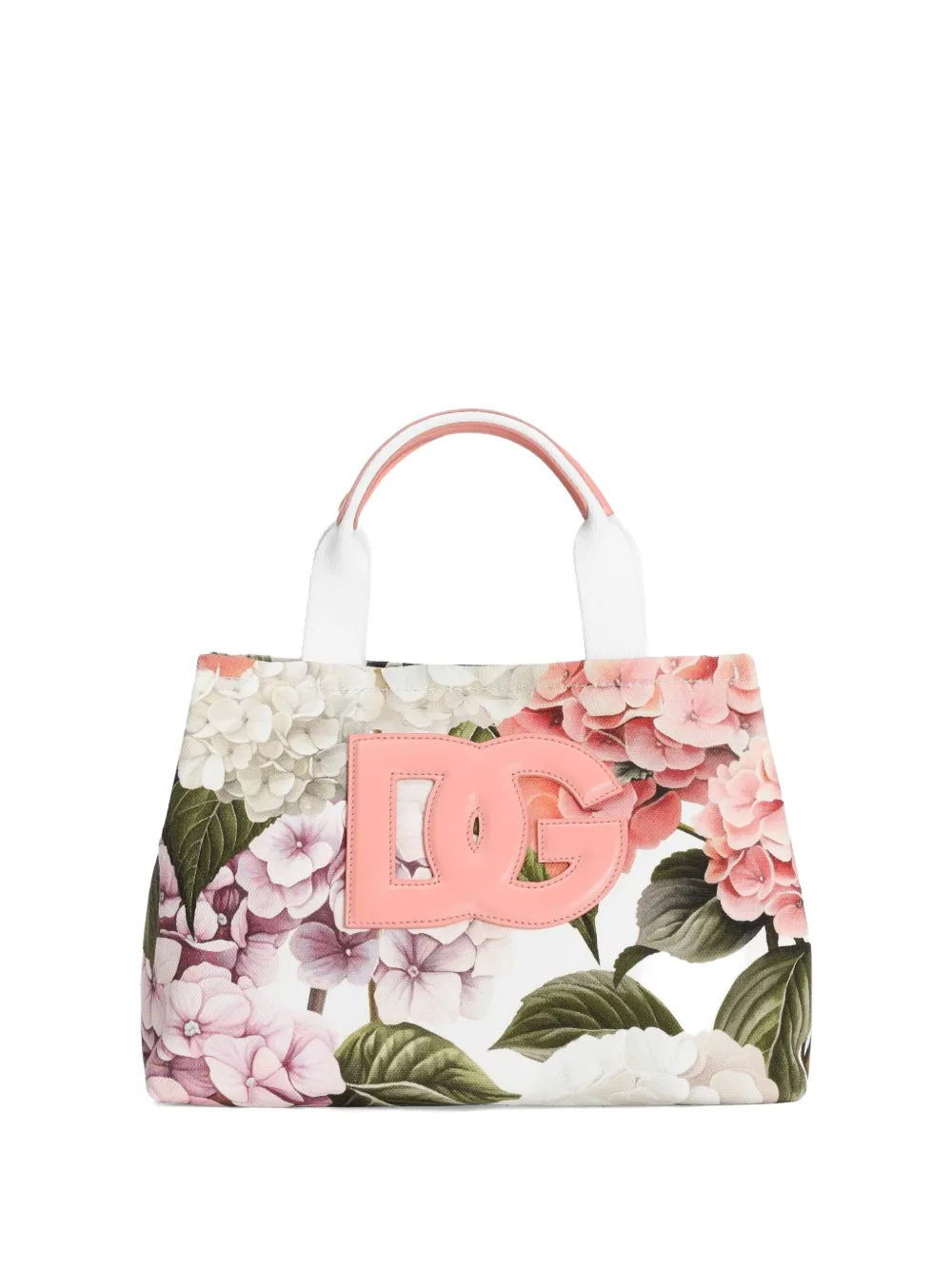 Dolce & Gabbana Kids Borsa shopper con stampa Hydrangeas - Bianco