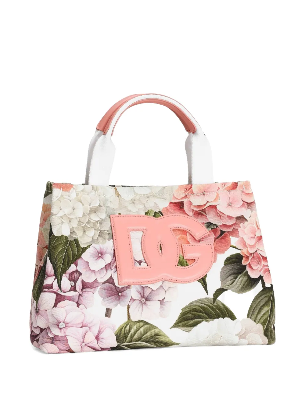 Hydrangeas-Print Canvas Shopping Bag