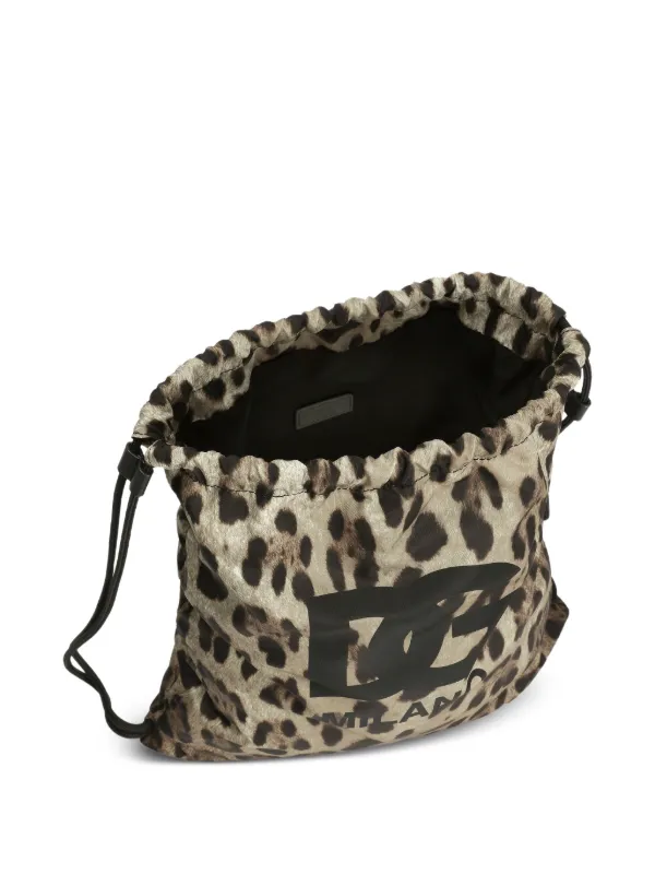 Dolce & Gabbana Kids leopard-print Logo Backpack | Brown | FARFETCH JO