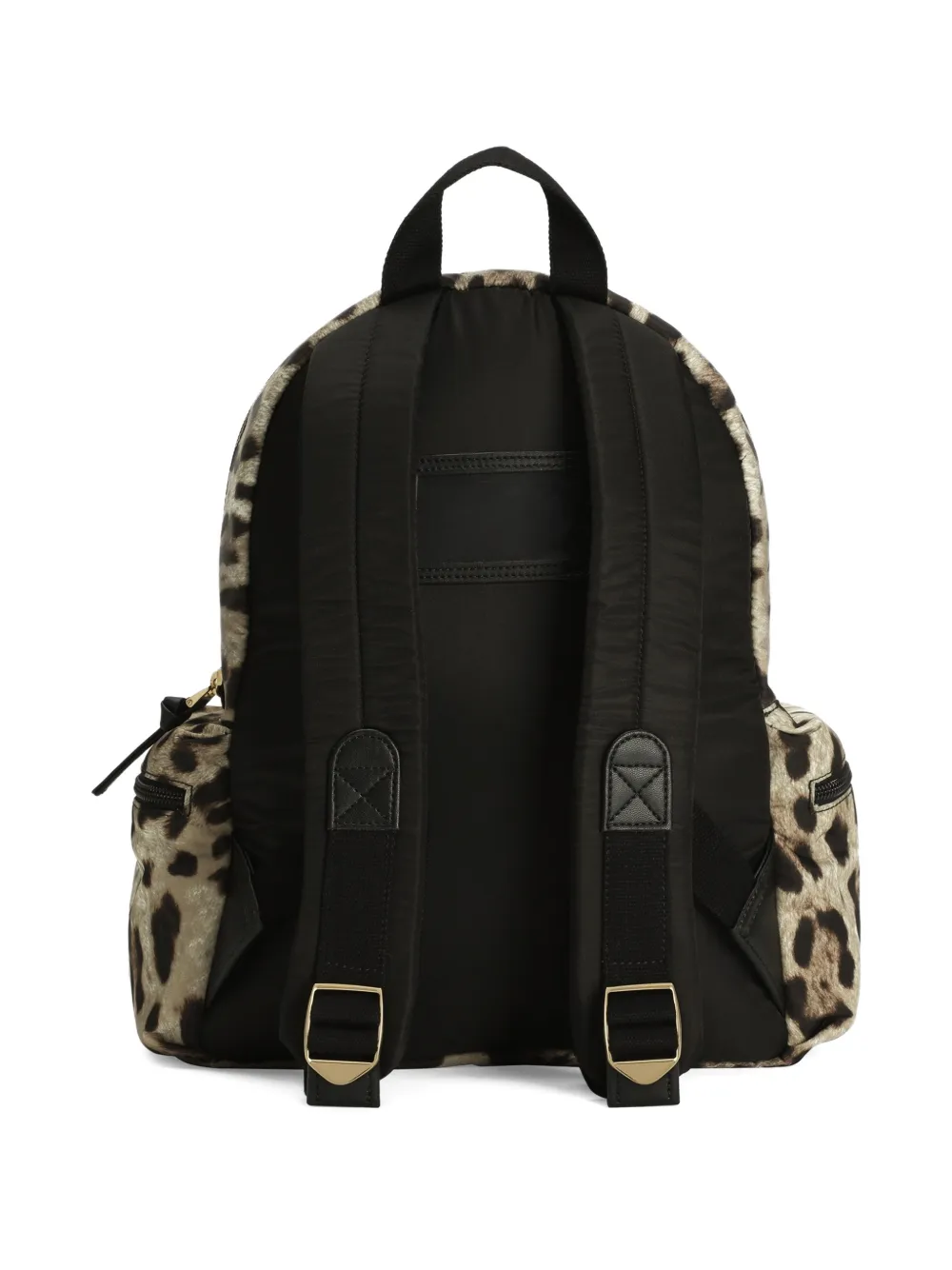 Dolce & Gabbana Kids leopard-print logo backpack - Beige