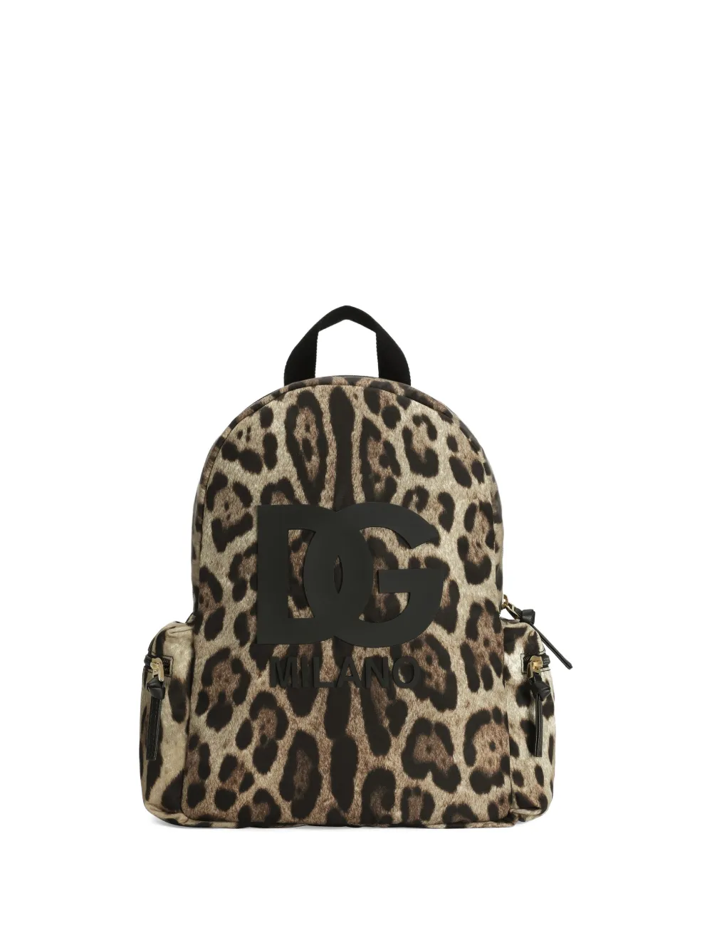 Dolce & Gabbana Kids leopard-print logo backpack - Toni neutri