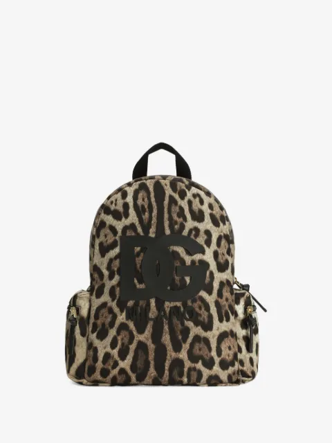 Dolce & Gabbana Kids Rugzak met luipaardprint