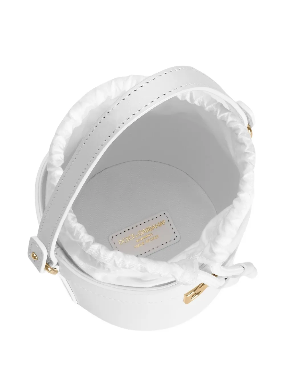 Dolce & Gabbana Kids Bucket-tas met trekkoord Wit
