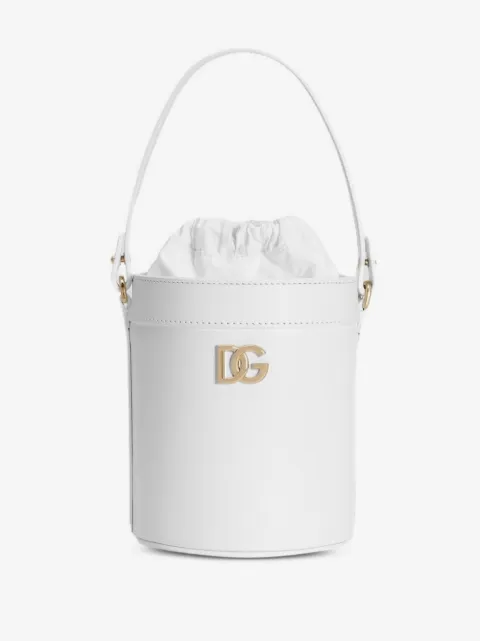 Dolce & Gabbana Kids drawstring logo bucket bag