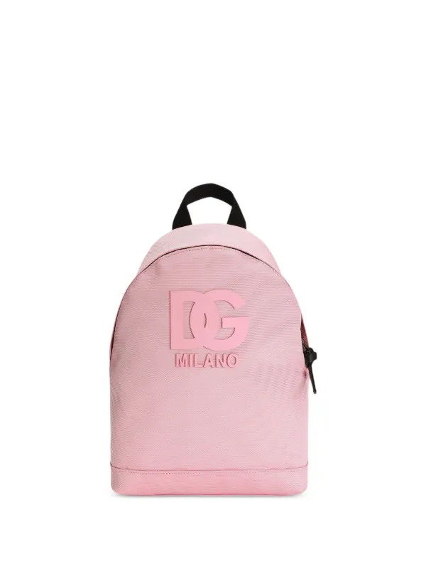 ドルガバ【Dolce & Gabbana】 キッズヒョウ柄リュック Dolce & Gabbana Kids DG-patch Backpack | Pink | FARFETCH