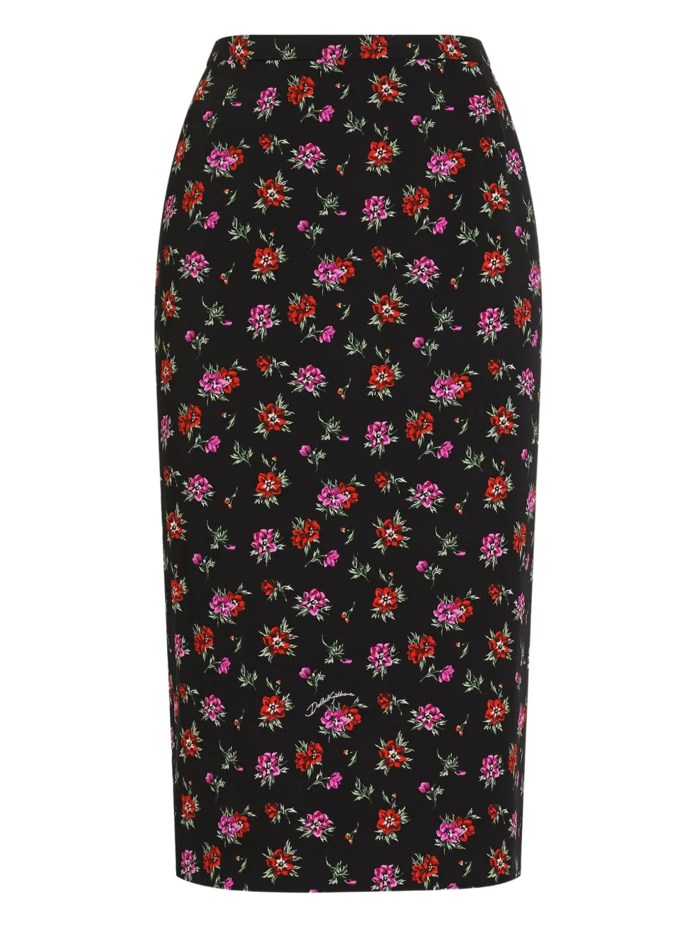 Dolce & Gabbana Gonna midi a fiori - Nero