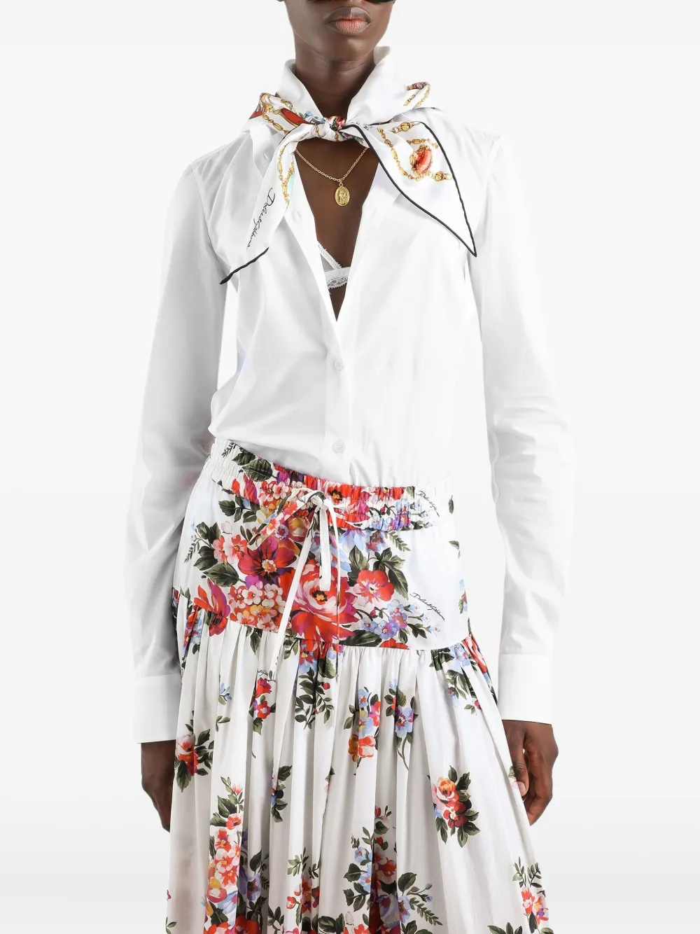 Dolce & Gabbana Popeline top Wit