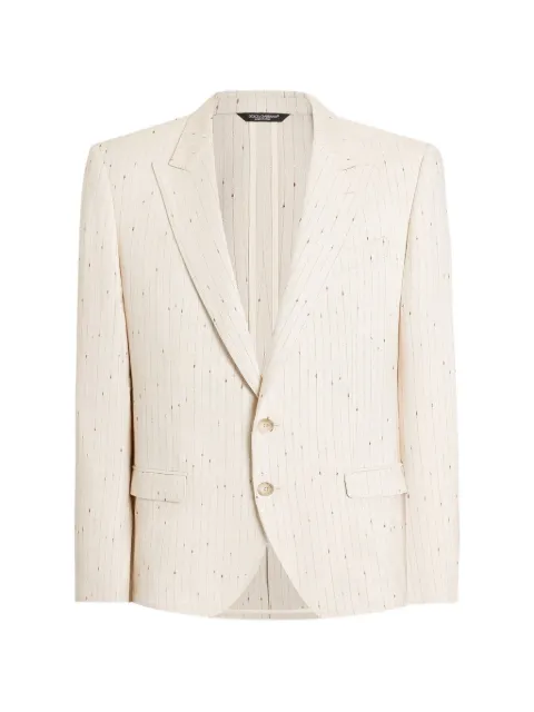 Dolce & Gabbana single breasted pinstriped finish jacket