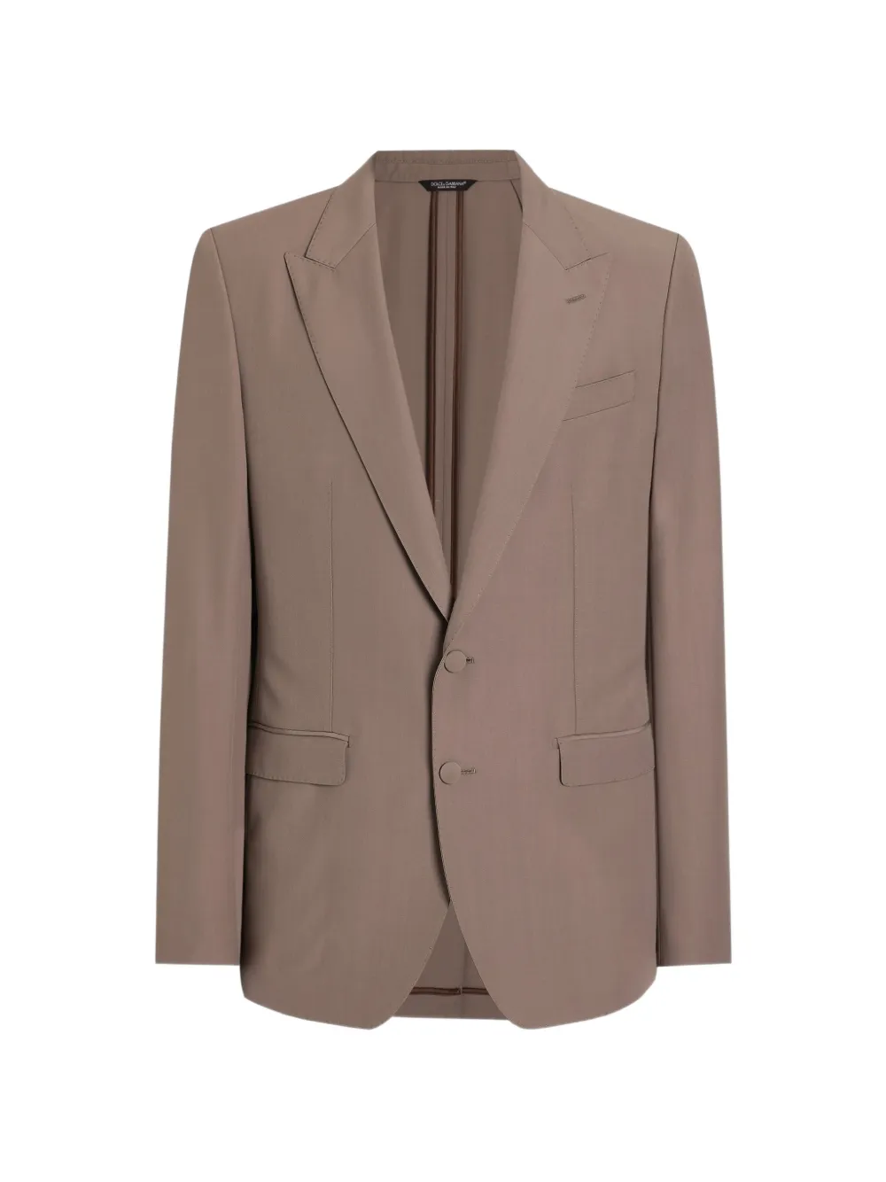 Dolce & Gabbana single-breasted wool poplin jacket - Marrone
