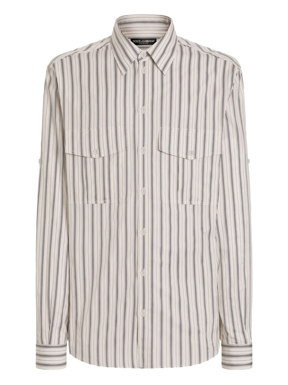 Dolce & Gabbana Hemd mit gestreifter Tasche - Nude