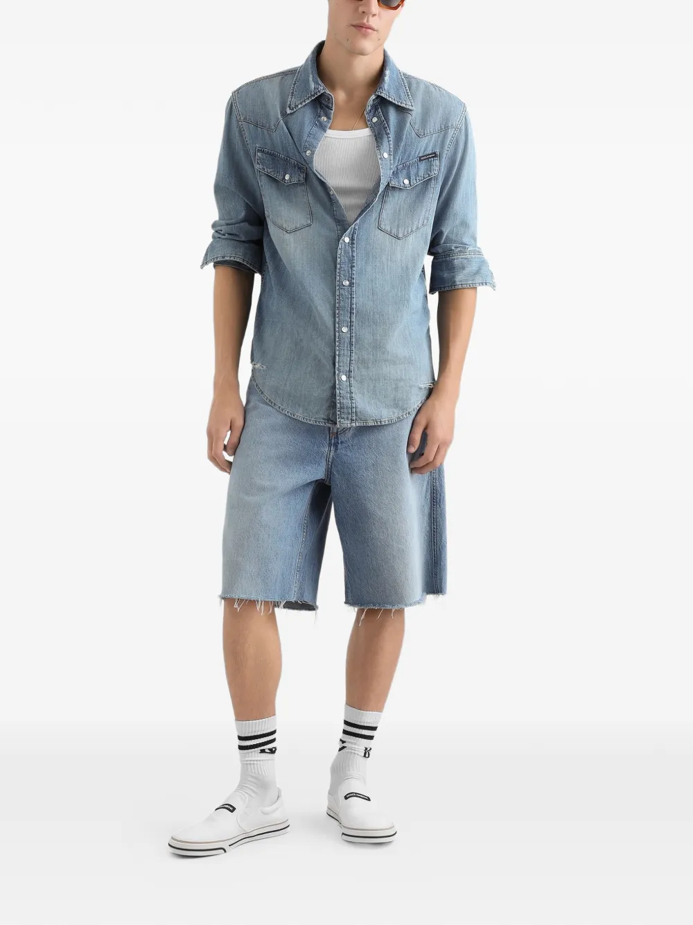 Dolce & Gabbana Western overhemd met knopen - Blauw