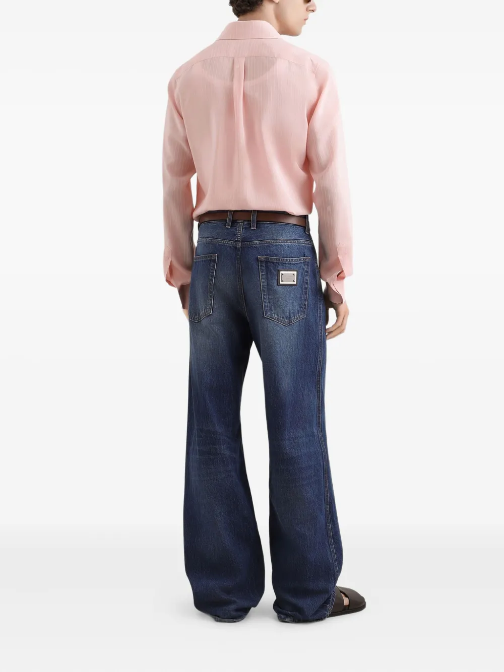 Dolce & Gabbana Zijden overhemd met knopen Roze