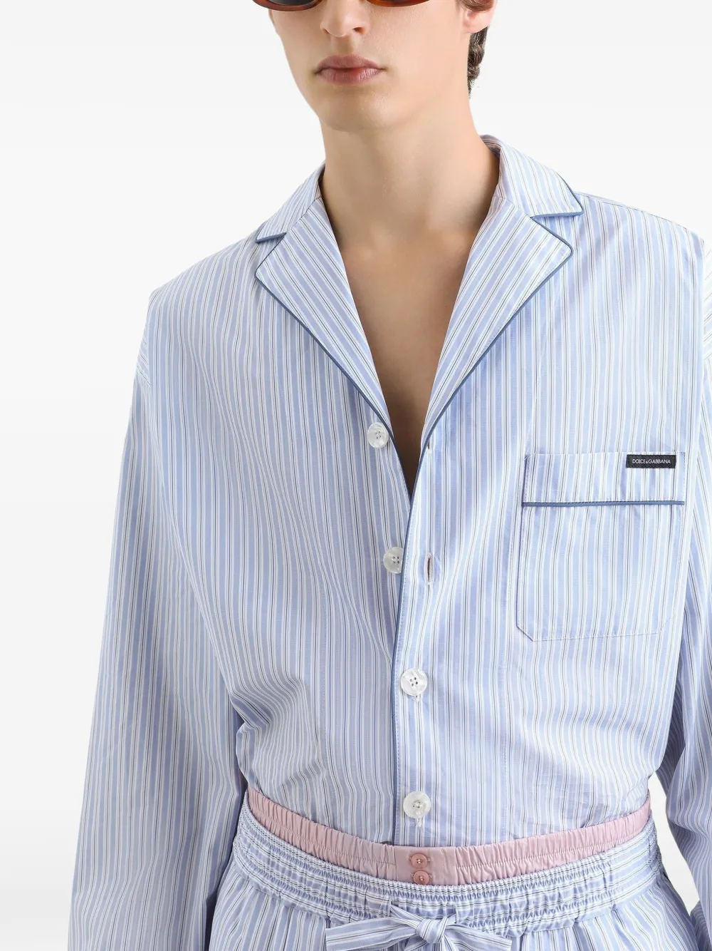 Dolce & Gabbana Gestreept overhemd Blauw