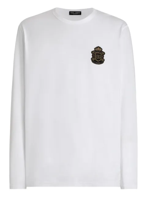 Dolce & Gabbana logo-patch long-sleeve T-shirt