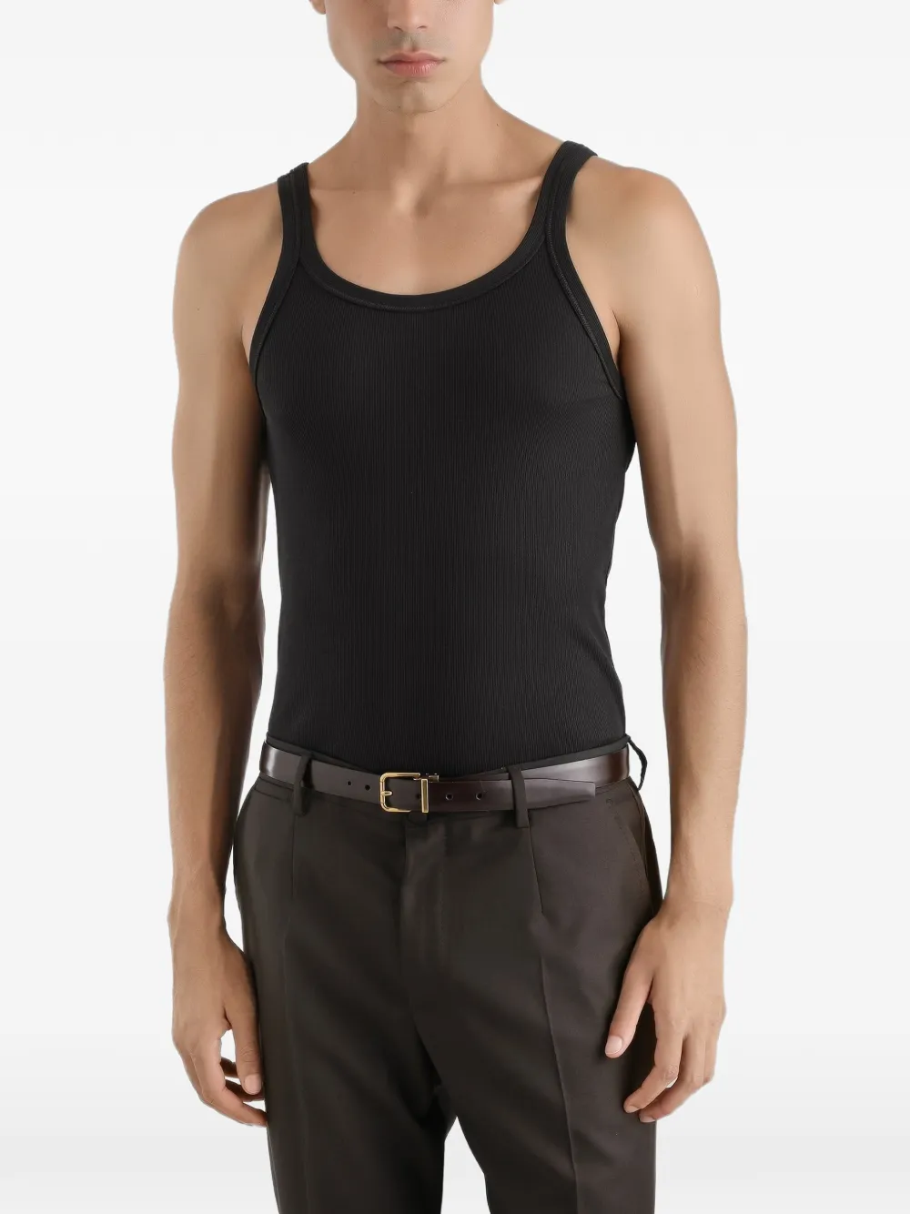 Dolce & Gabbana Geribbelde tanktop Zwart
