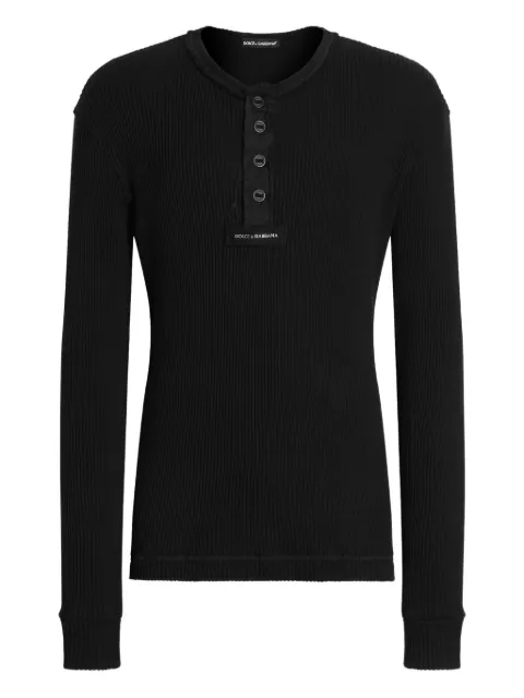 Dolce & Gabbana button ribbed T-shirt