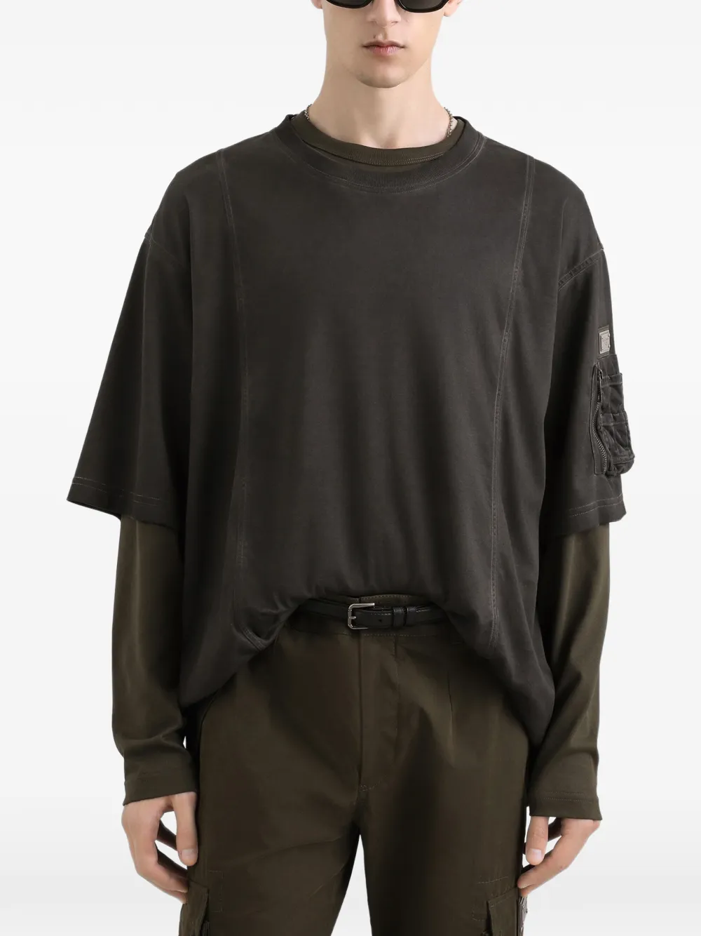Dolce & Gabbana T-shirt met zak Zwart