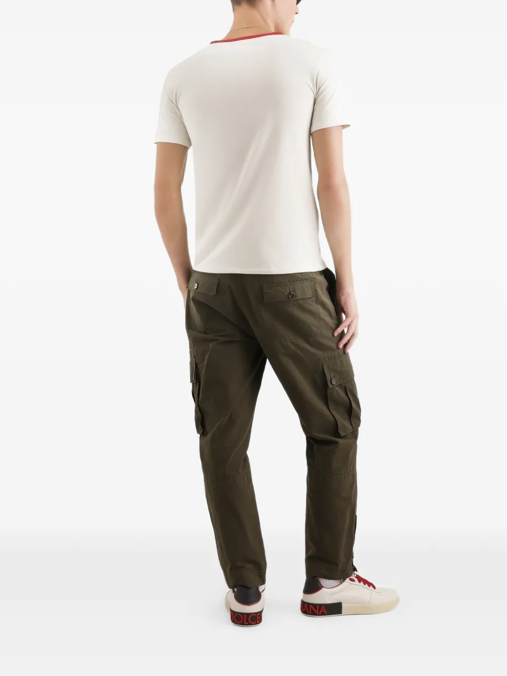 Dolce & Gabbana T-shirt met rode afwerking Zwart
