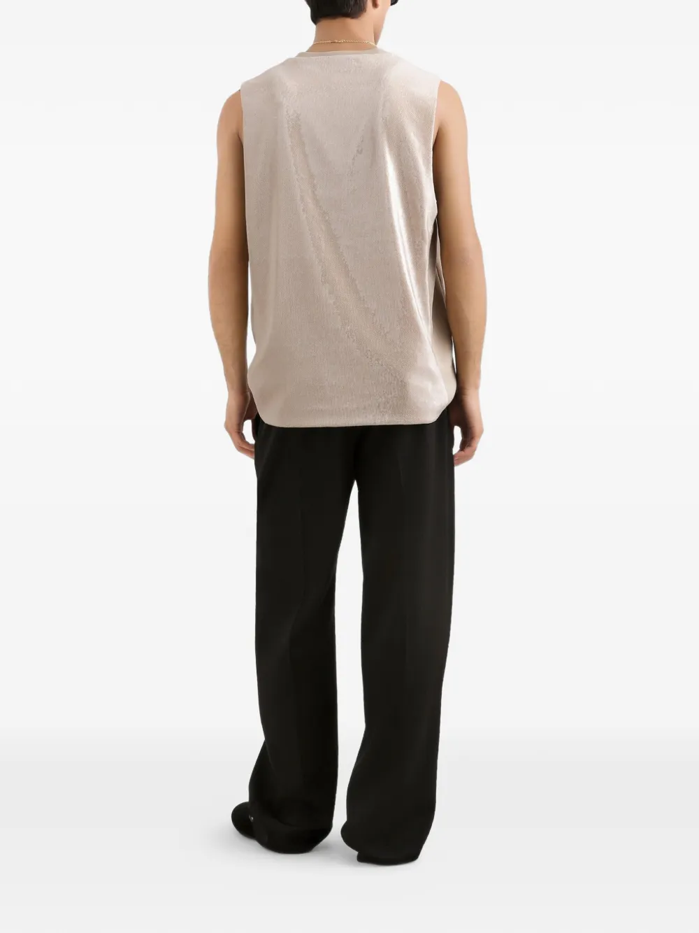  Dolce & Gabbana Sequin Sleeveless Tank - Neutrals 