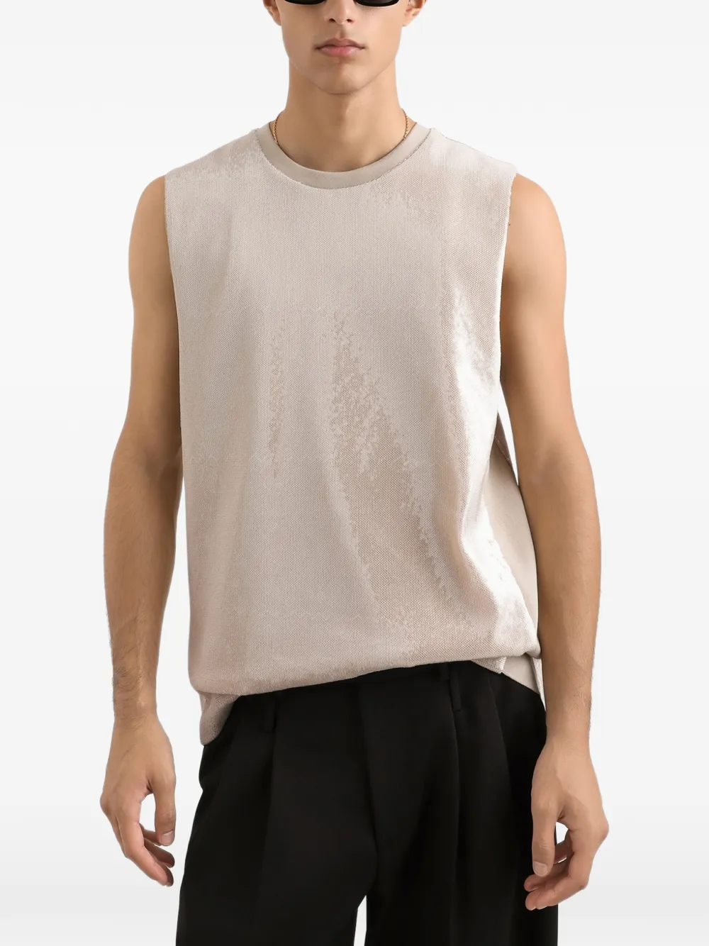 Dolce & Gabbana Mouwloze tanktop met pailletten Beige