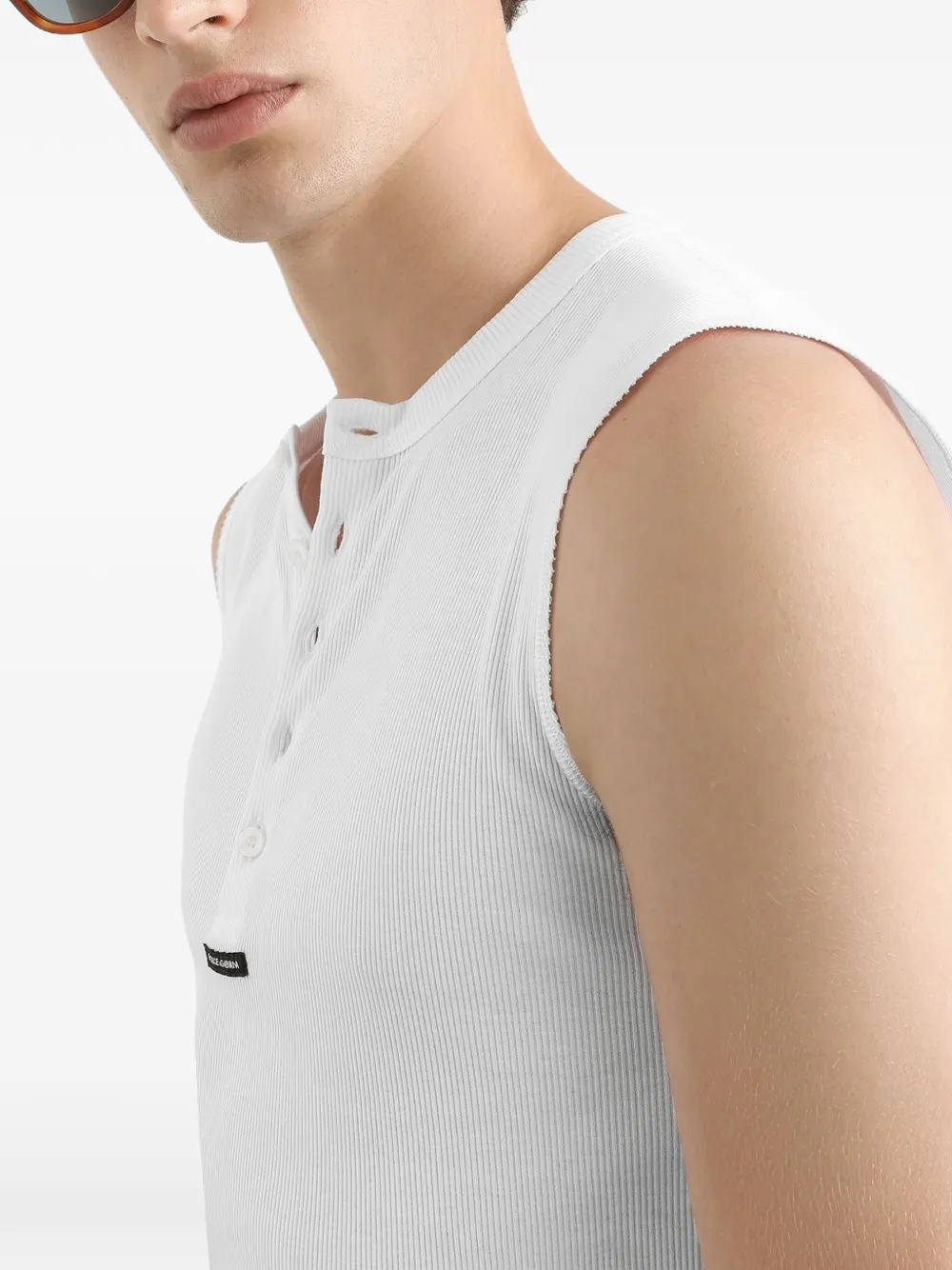 Dolce & Gabbana Tanktop met knopen Wit