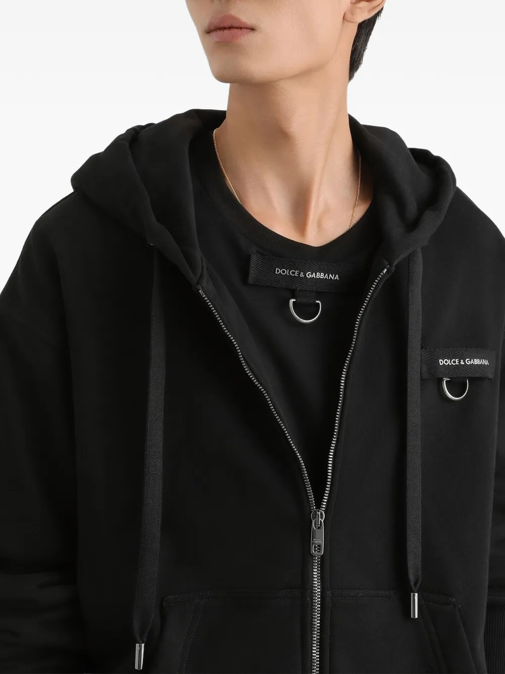 Dolce & Gabbana Hoodie met rits Zwart