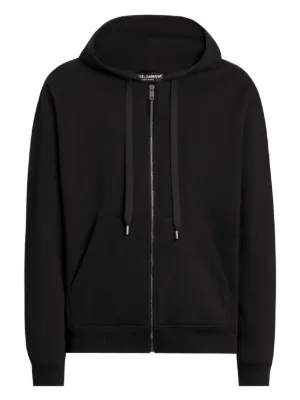Burberry Check-label Hoodie | Black | FARFETCH ZA