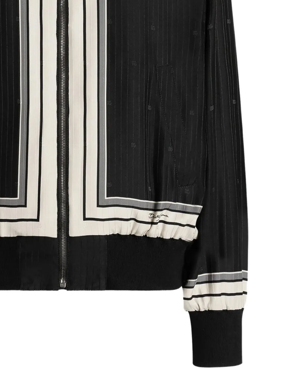  Dolce & Gabbana Striped Zip Jacket - Black 