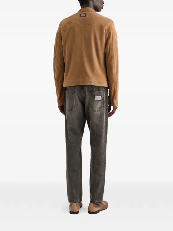 Dolce & Gabbana ジップ スエードジャケット | ブラウン | FARFETCH JP
