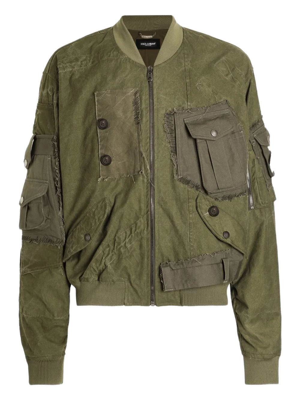 Dolce & Gabbana Bomber con tasche - Verde