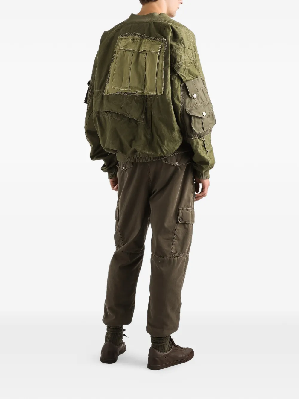 Dolce & Gabbana Bomberjack met meerdere zakken Groen