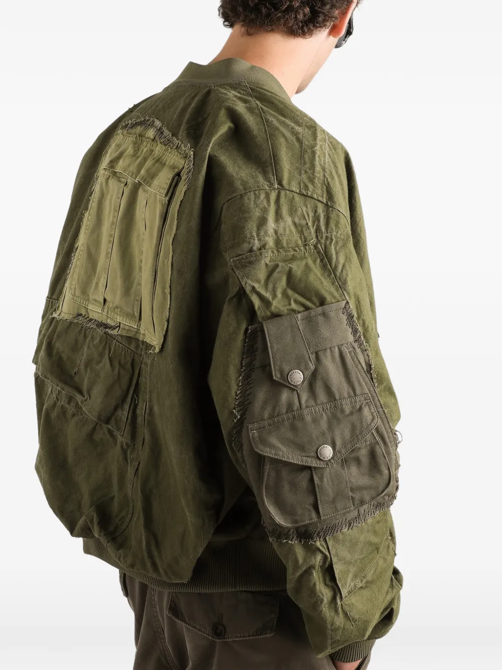 Dolce & Gabbana Bomberjack met meerdere zakken Groen