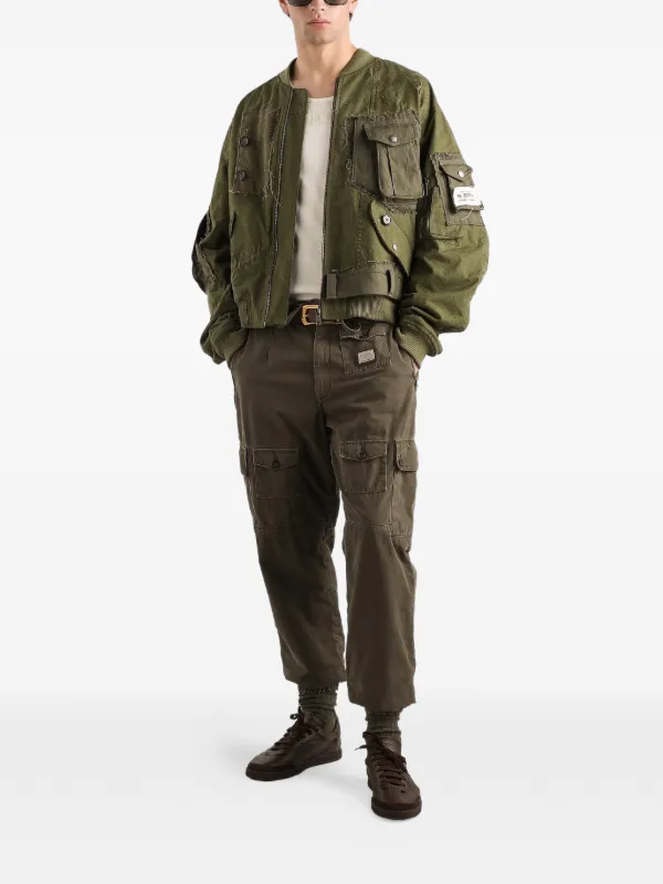 Dolce & Gabbana Oversized Padded Bomber Jacket | Green | FARFETCH PH