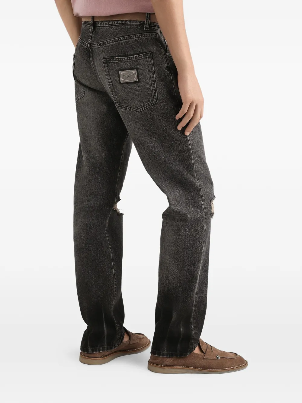 Dolce & Gabbana Jeans met scheuren Grijs
