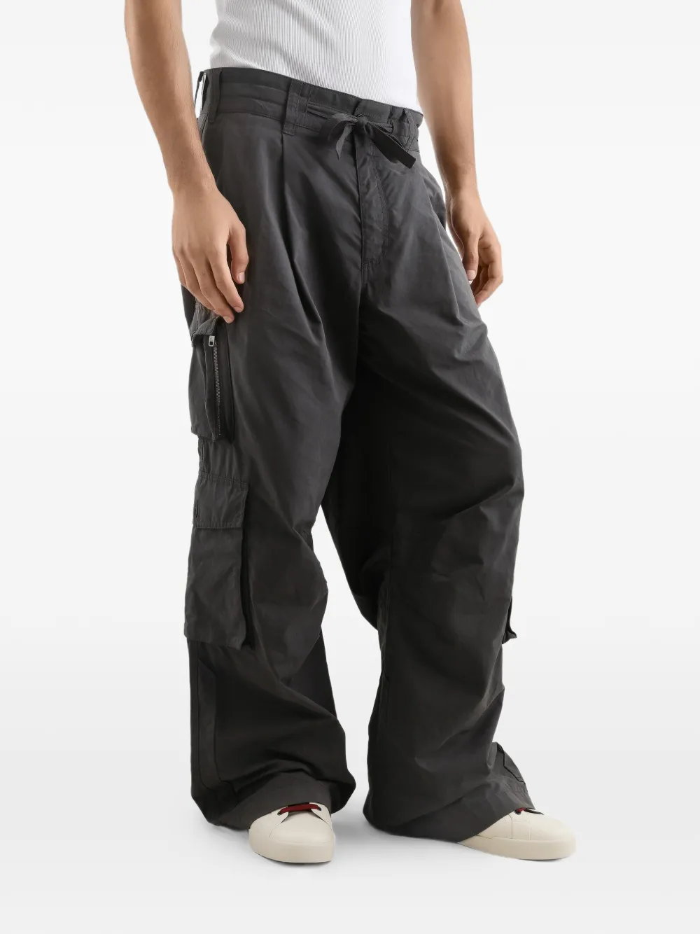Dolce & Gabbana Broek van gewassen stof Grijs
