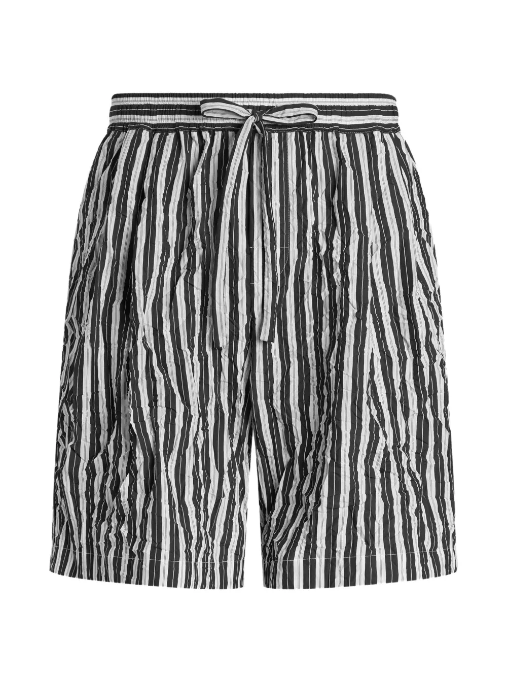 Dolce & Gabbana Gestreepte bermuda shorts met gekreukt effect: Blauw