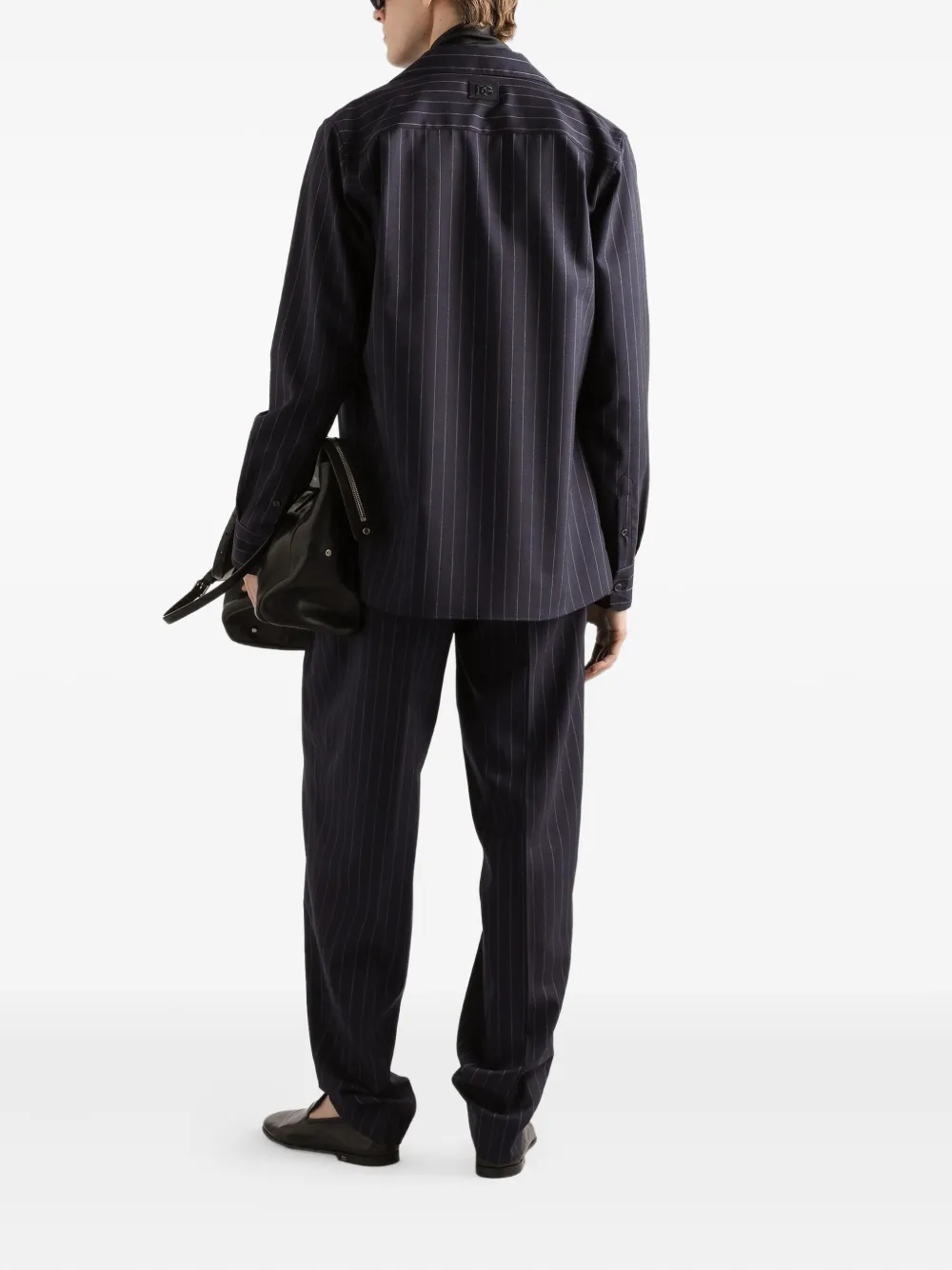 Dolce & Gabbana Gestreepte plooibroek Blauw