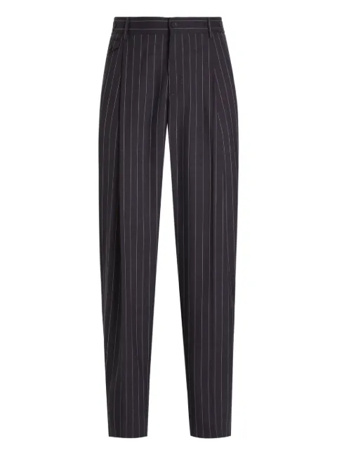 Dolce & Gabbana striped-pattern pleated trousers
