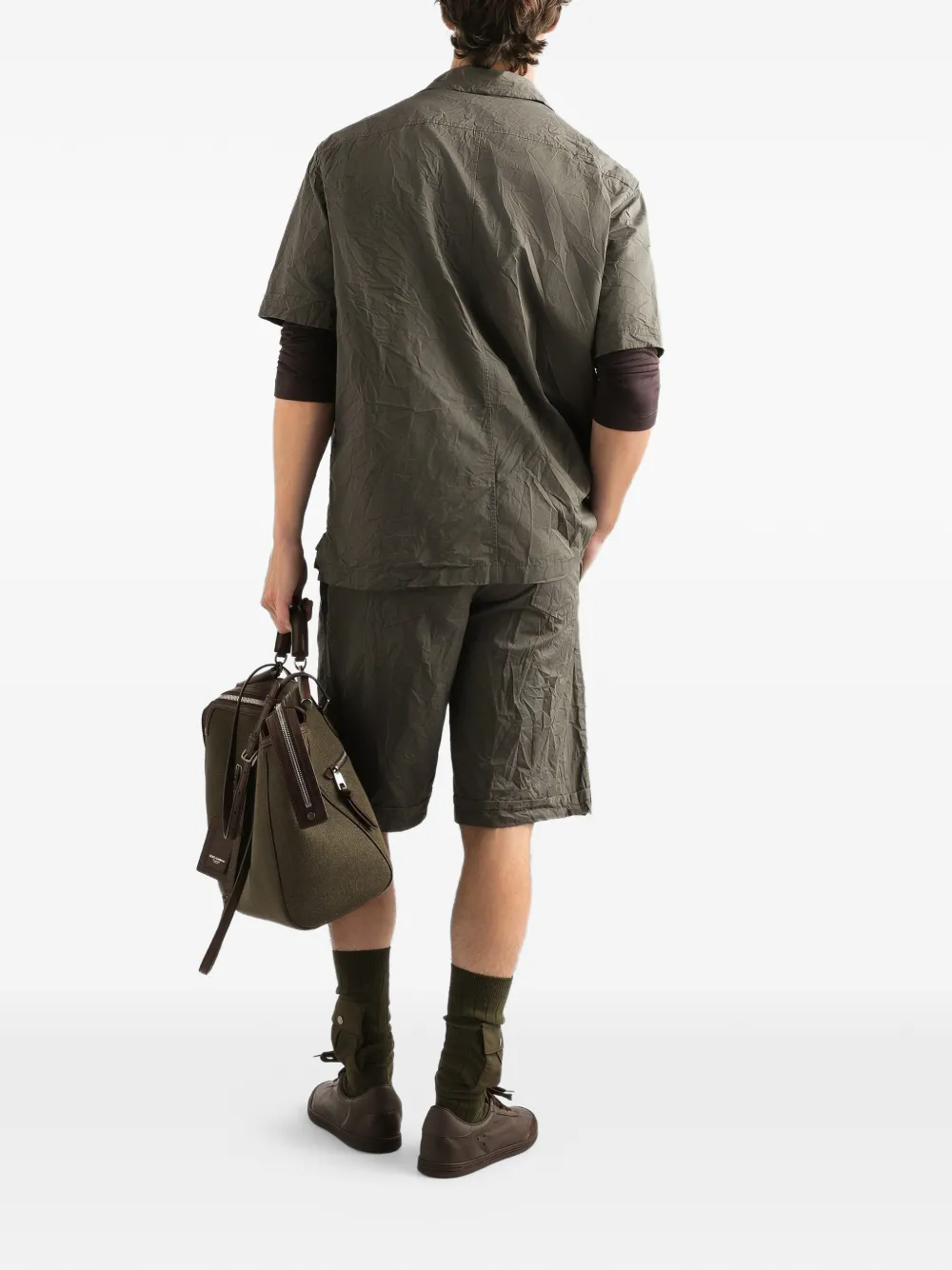 Dolce & Gabbana Shorts met trekkoord en zak Groen