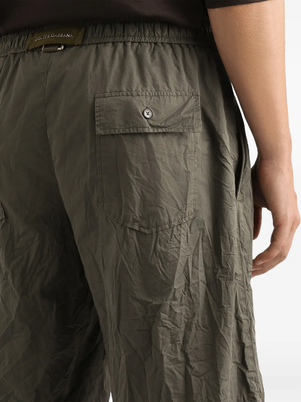 Dolce & Gabbana Shorts met trekkoord en zak Groen