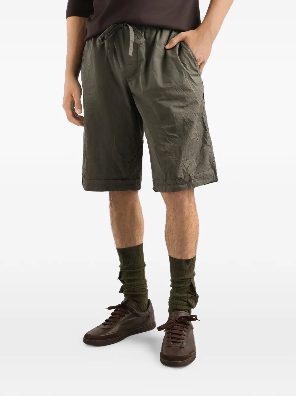 Dolce & Gabbana Shorts met trekkoord en zak Groen