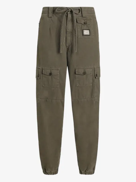 Dolce & Gabbana pantalones de gabardina revestidos de resina